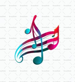 Abstrakte Musiknoten